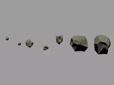 Low Poly Rock Collection Free Sample Free low-poly 3D model