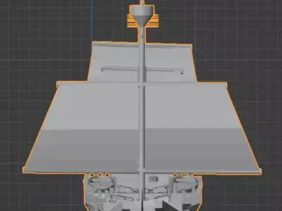 Privateer lowpoly Low-poly 3D model