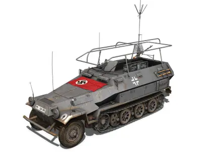 SD KFZ 251 3 IV Ausf A - Radio and Command Vehilce 3D model