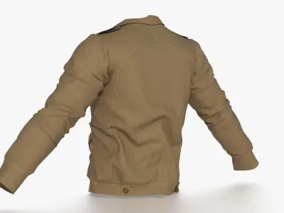 BOMBER military jacket 3D model