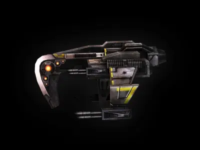 Low poly Heavy Starfighters Low-poly 3D model