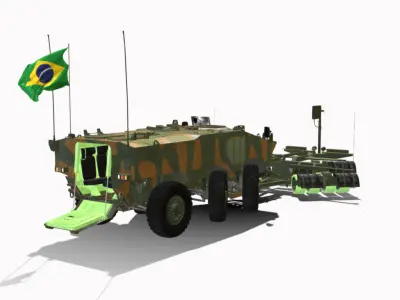 IVECO GUARANI 6X6 SPARK MINE ROLLER Low-poly 3D model