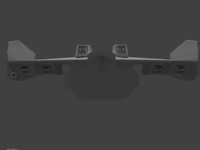 Drop Ship Low Poly Needs texture Low-poly 3D model