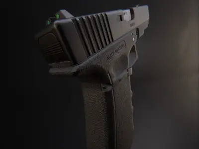 AAA Glock Game Ready PBR Low-poly 3D model