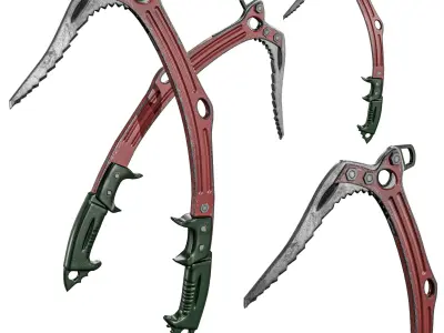 Ice Axe And Crowbar  Pack Low-poly 3D model