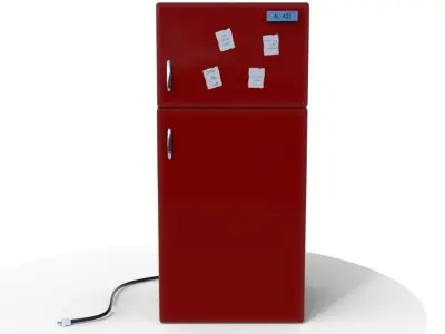 3D Toons Fridge Model Free low-poly 3D model
