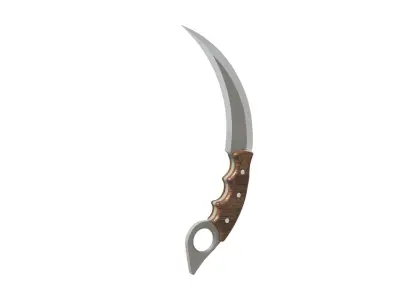 Hunting knife 01 3D model