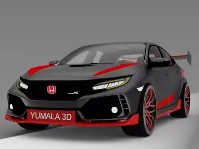 Honda Civic Modified Free 3D model