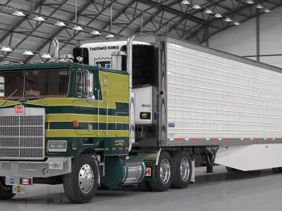 Marmon Truck with Vanguard Reefer Trailer 3D model