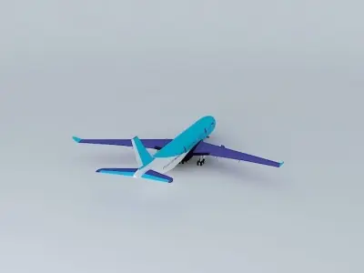 AirAtlanticOcean Airbus A330-200 with interior Free 3D model