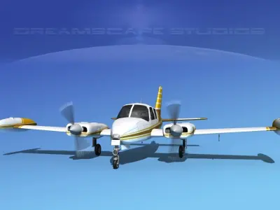 Cessna 310 V07 3D model