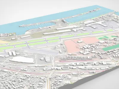 San Diego International Airport California United States 3D model