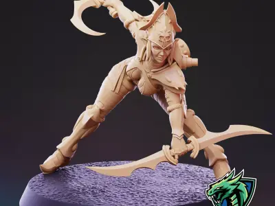Dark Space Elves - Witches - Pose 7 3D print model
