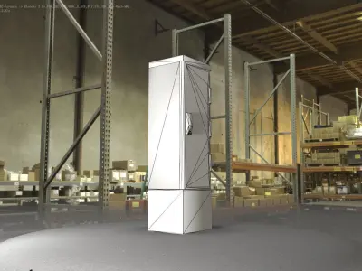 Electrical Distribution Cabinet 62 Low-poly 3D model
