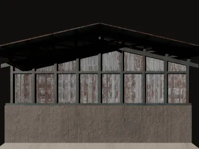 Sanhok Raised Hangar PUBG 3D model