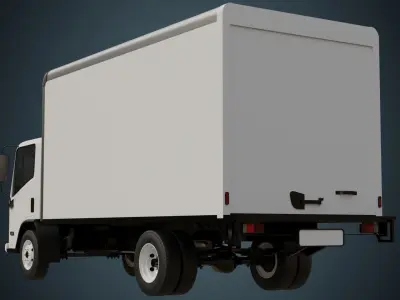 Box Truck 1 Basic Low-poly 3D model