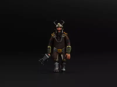 Dwarf Low-poly 3D model