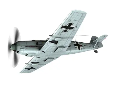 Messerschmitt - BF-109 E - Black 5 - JG26 3D model
