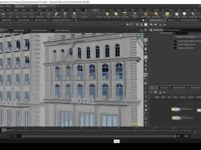 Commercial Building Generator Houdini 3D model