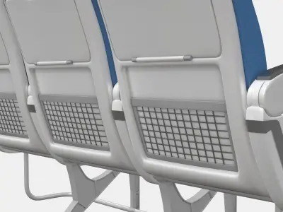 Airplane chair Low-poly 3D model