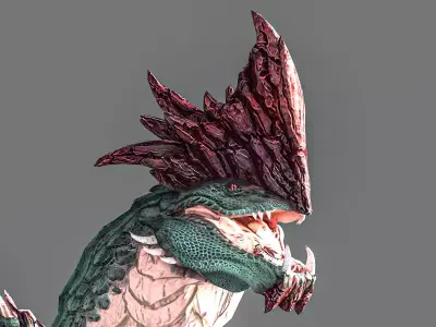Green Dragon Low-poly 3D model