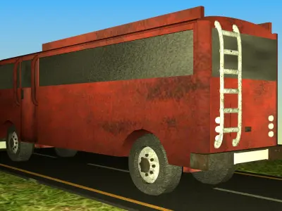 Indian Bus Model Type 5 Free low-poly 3D model