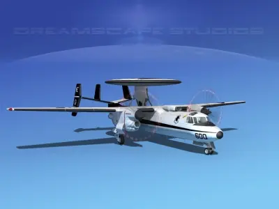 Grumman E-2C Hawkeye V15 3D model