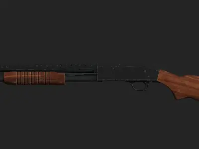Shotgun Boito 12 Gauge Low-poly 3D model
