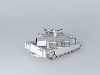 KAZ tank TAU 2 Free 3D model