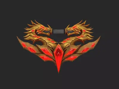 Dragon Decade Weapons Low-poly 3D model