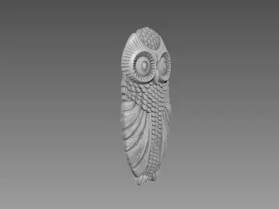 Owl Bas-relief 3D model