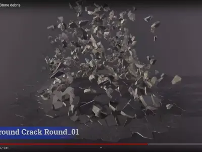 Ground Crack Round 01 3D model
