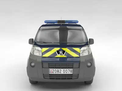 gendarmerie Peugeot Bipper 3D model
