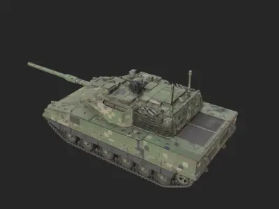 4 coatings of PLA Army ZTQ15 ZTQ-15 Light Tank Low-poly 3D model