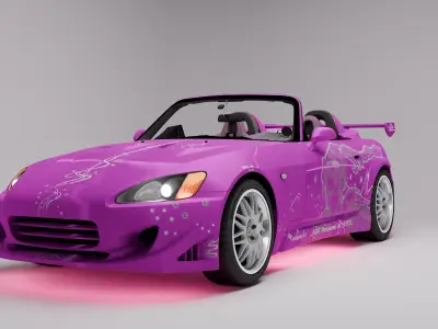 Honda S2000 Veilside 2001 F2 Free low-poly 3D model