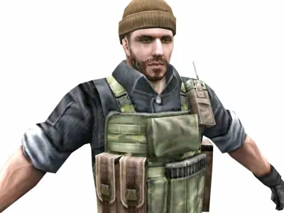 R7 Army Soldier Low-poly 3D model