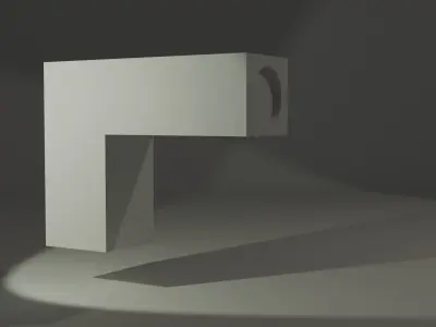 Very Low-Poly Pistol Free low-poly 3D model