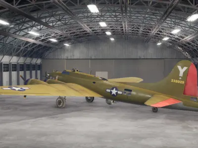 B-17G Flying Fortress Miss Treated Low-poly 3D model