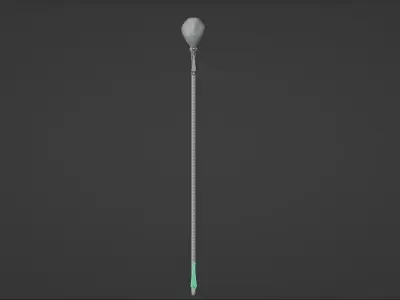 Owlbert Staff Form Free low-poly 3D model