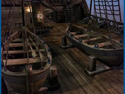 Sea Queen Ship  Low-poly 3D model