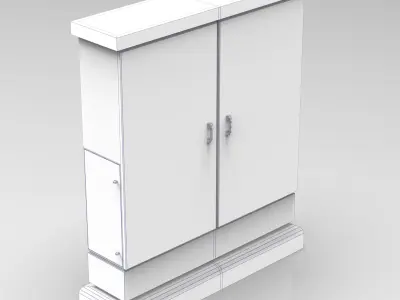 Electrical Cabinet Transformer Low-poly 3D model