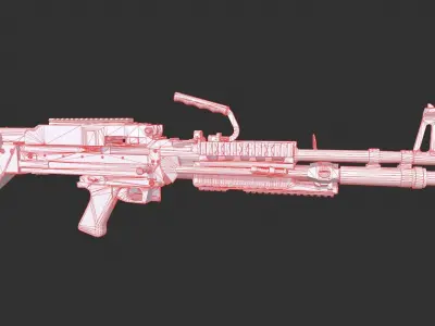 M60 E4 Variant Low-poly 3D model