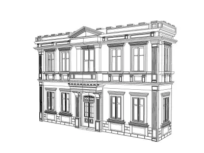 Old Istanbul City Building Series Building 002 3D model
