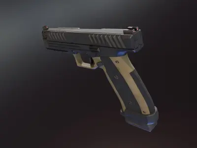 Laugo Alien Pistol Low-poly 3D model