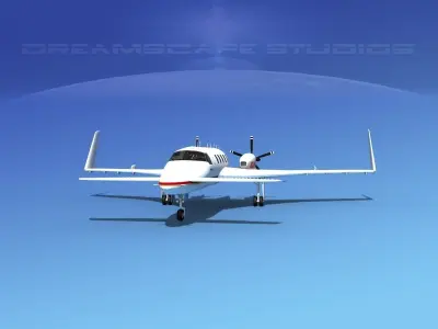 Beechcraft Starship 2000 T02 3D model