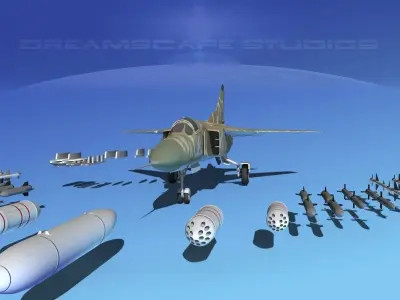 Mig-23 Fighter Romania 3D model