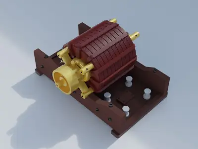 Tesla Invention AC Motor 1900s Prototype Free 3D print model