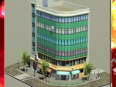 Building modern office 3D model