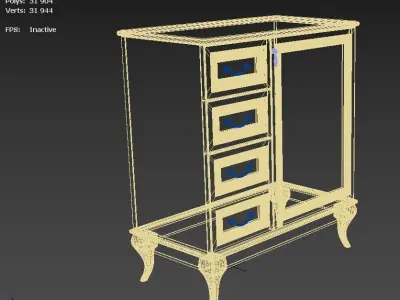 Chest of Drawers Free 3D model buy