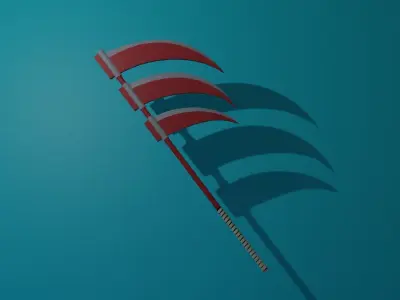 Hidan Scythe Free low-poly 3D model